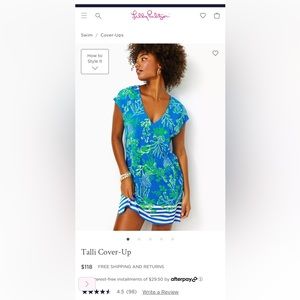 Lily Pulitzer Talli cover up - med